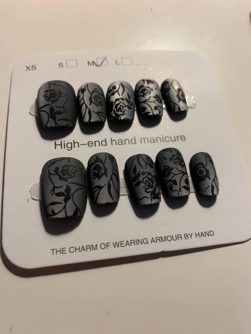 Velvet Matte Cat Eye Press-On Nails | Elegant Handmade Magnetic Subtle Luxe Nail Set Minimalist Soft Touch False von Etsy - Mondpoesie