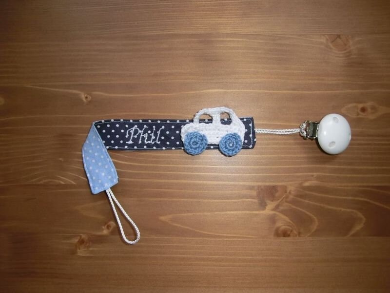 Schnullerband Dunkelblau Hellblau Auto Mit Namen Personalisiert/Schnullerhalter Schnullerkette Geschenk Zur Geburt Schnullerband Dunkelblau Hellblau Auto Mit Namen Personalisiert/Schnullerhalter Schnullerkette Geschenk Zur Geburt von Etsy - Monemy