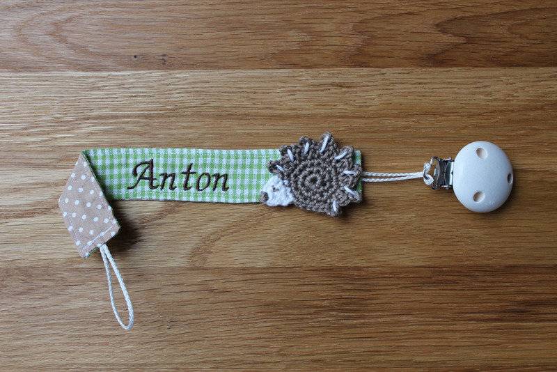 Schnullerband Grün Braun Igel Mit Namen Personalisiert/Schnullerhalter Schnullerkette Geschenk Zur Geburt von Etsy - Monemy