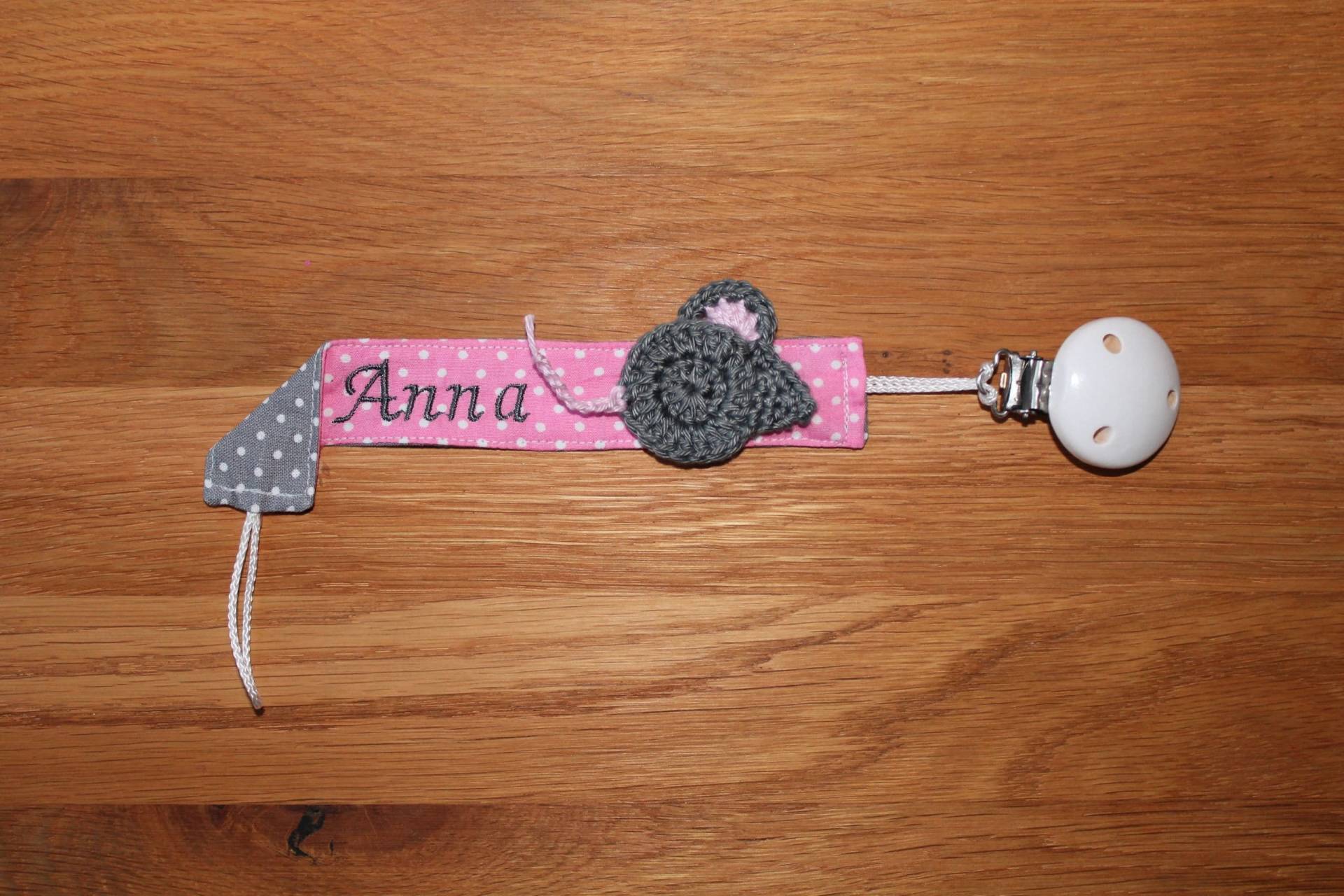 Schnullerband Rosa Grau Maus Mit Namen Personalisiert/Schnullerhalter Schnullerkette Geschenk Zur Geburt Schnullerband Rosa Grau Maus Mit Namen Personalisiert/Schnullerhalter Schnullerkette Geschenk Zur Geburt von Etsy - Monemy