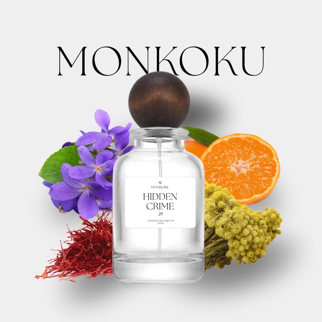 Fragrance Oil Perfume Spray Hidden Crime - | Luxus Unisex Duft Mit Safran, Osmanthus & Akigalawood Würzig, Dunkel, Modern Monkoku 50Ml von Etsy - MonkokuPerfumes