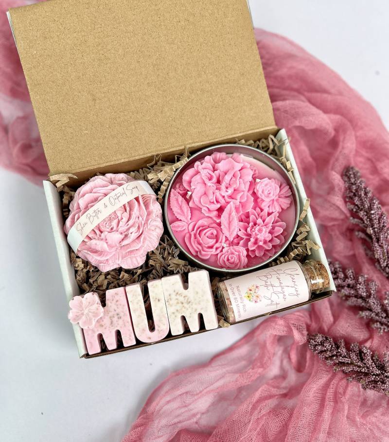 Personalisiertes Muttertags-Spa-Geschenkset Vegane Aromatherapie-Verwöhnbox von Etsy - MonlixCandles