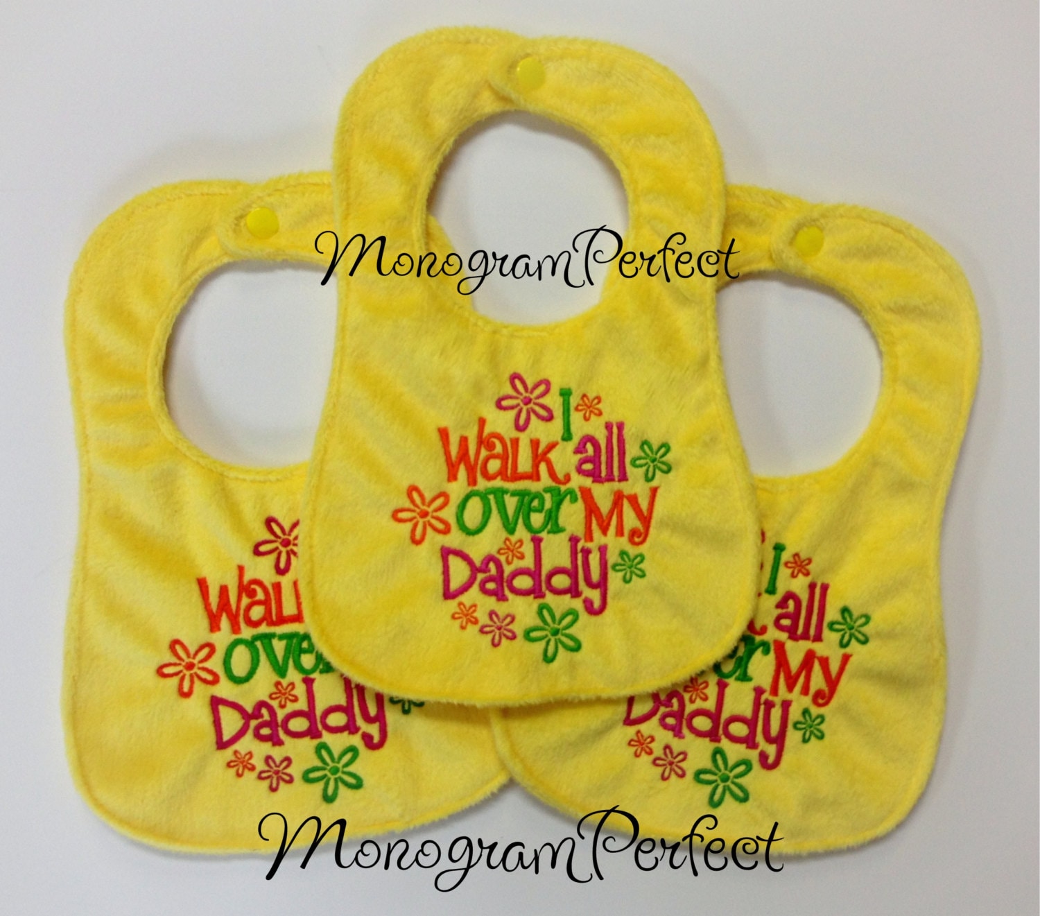 Ich Gehe All Over My Daddy Gelb Baby Lätzchen von Etsy - MonogramPerfect