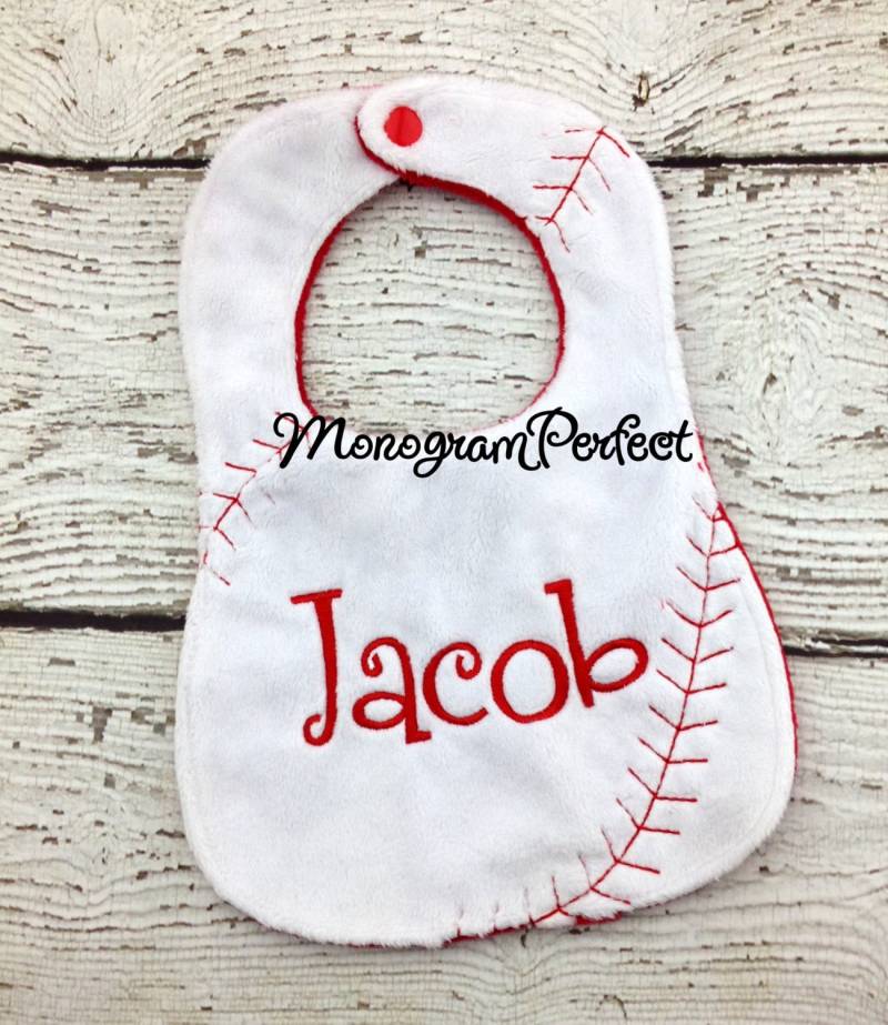 Personalisierte Baseball-Baby-Lätzchen, Jungen-Babyparty-Geschenk von Etsy - MonogramPerfect