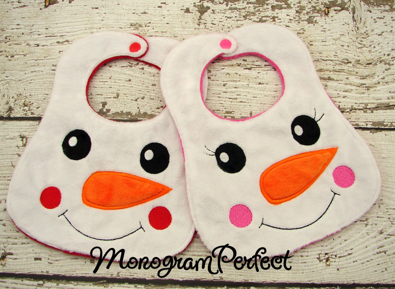 Schneemann | Mädchen Oder Junge Baby Lätzchen von Etsy - MonogramPerfect
