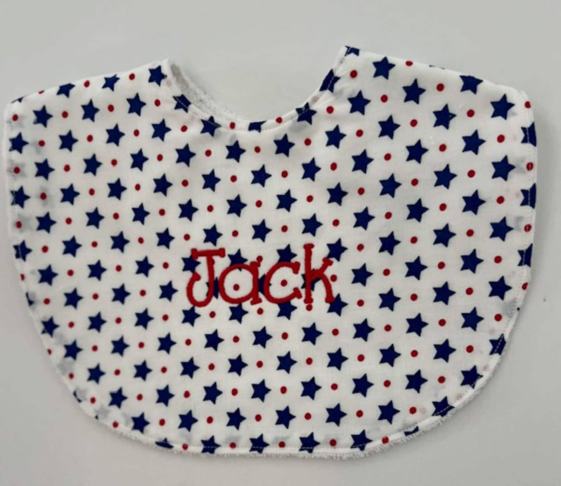 Rot, Weiß Und Blau Baby Lätzchen Mit Weicher Terry Rückseite von Etsy - MoonGardenDesign