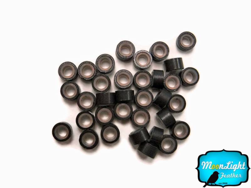 Usa Seller, 10 Stück - Dunkelbraune Silikon Mikro Ring Perlen Für Feather Haarverlängerungen 783 von Etsy - MoonlightFeatherInc