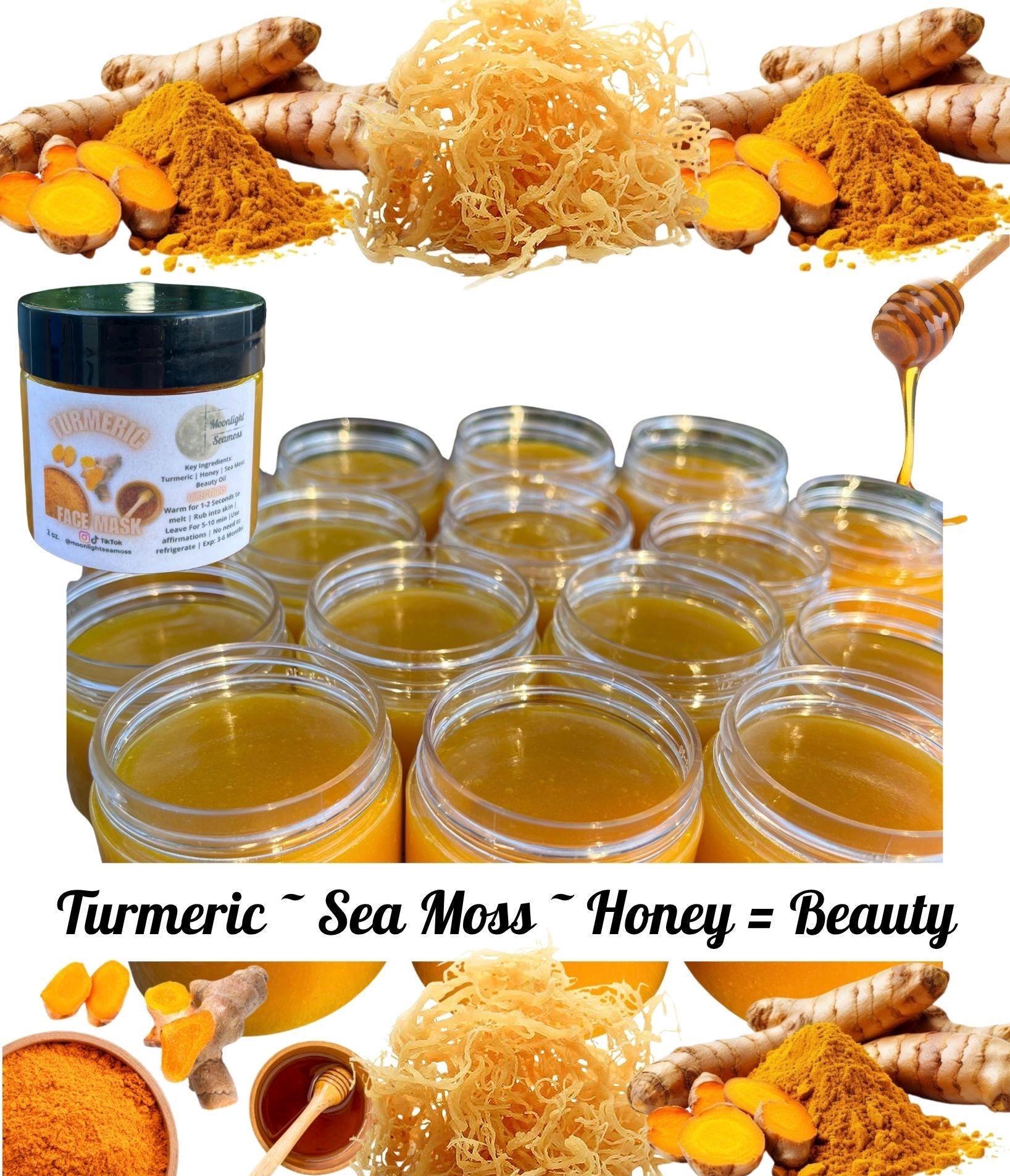 Kurkuma Seemoos Gesichtsmaske | Honig Und Tirmeric Maske Mondschein Seamoss Natürliche von Etsy - MoonlightVibes4YouTM
