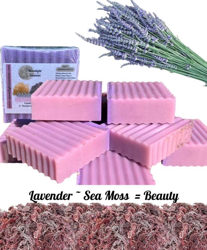 Lila Seemoos-Seife | Lavendel Infundiert Mondschein-Seemoos von Etsy - MoonlightVibes4YouTM