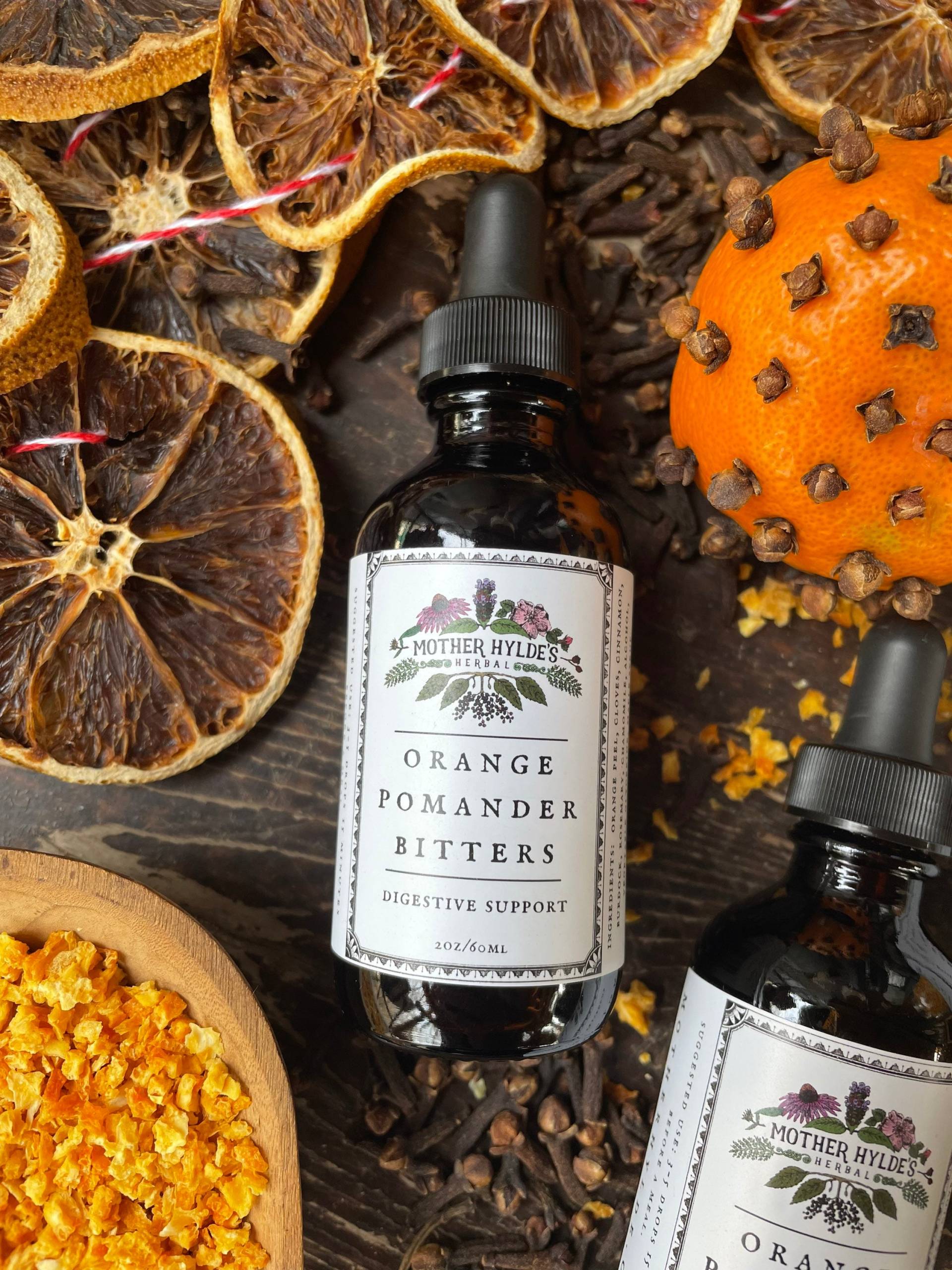 Orange Pomander Bitters Verdauungsbitter Kräutertinktur Nelke Rosmarin Yule Christmas Mutter Hylde's Herbal 2 Unze von Etsy - MotherHylde