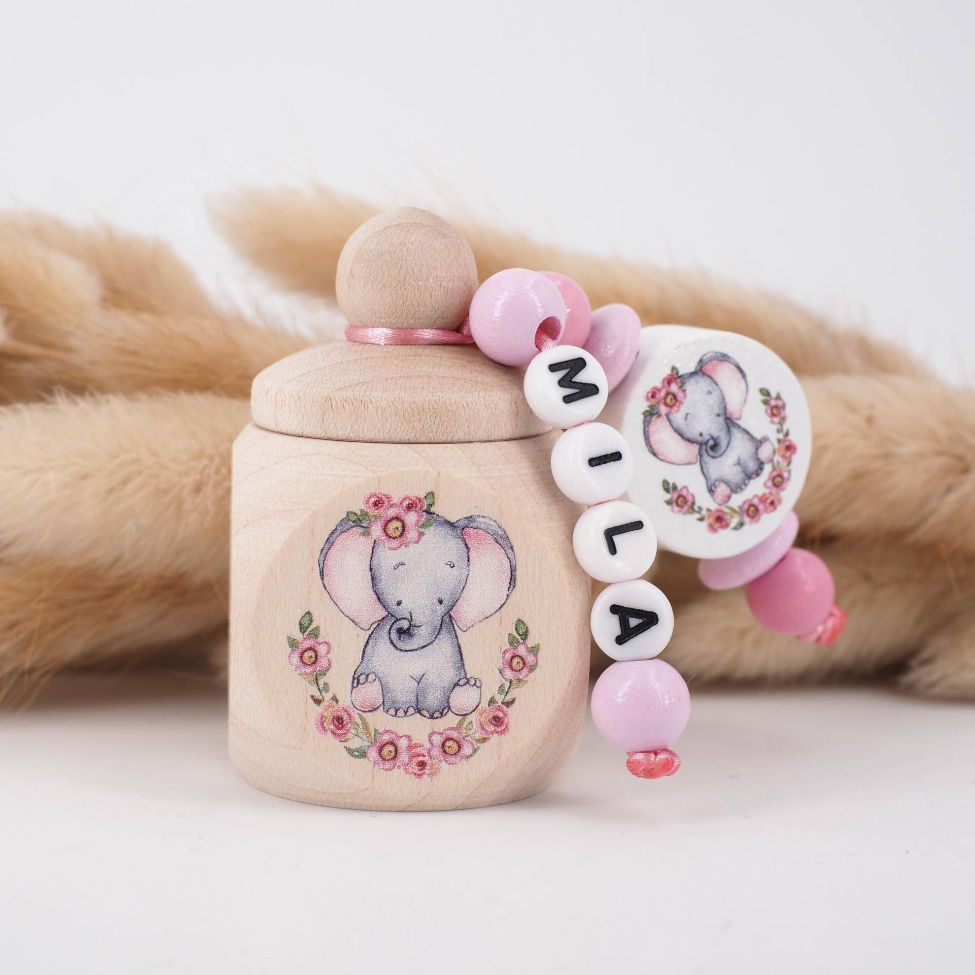Milchzahndose Mit Namen Elefant von Etsy - MotzisBunteWelt2014