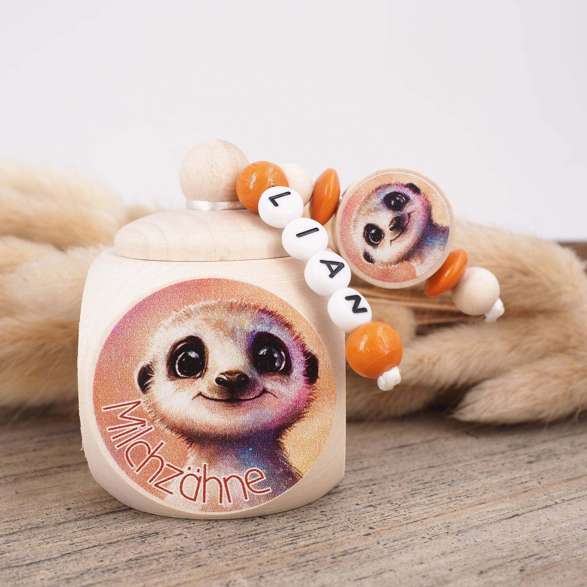 Milchzahndose Mit Namen Erdmännchen Milchzahndose Mit Namen Erdmännchen von Etsy - MotzisBunteWelt2014