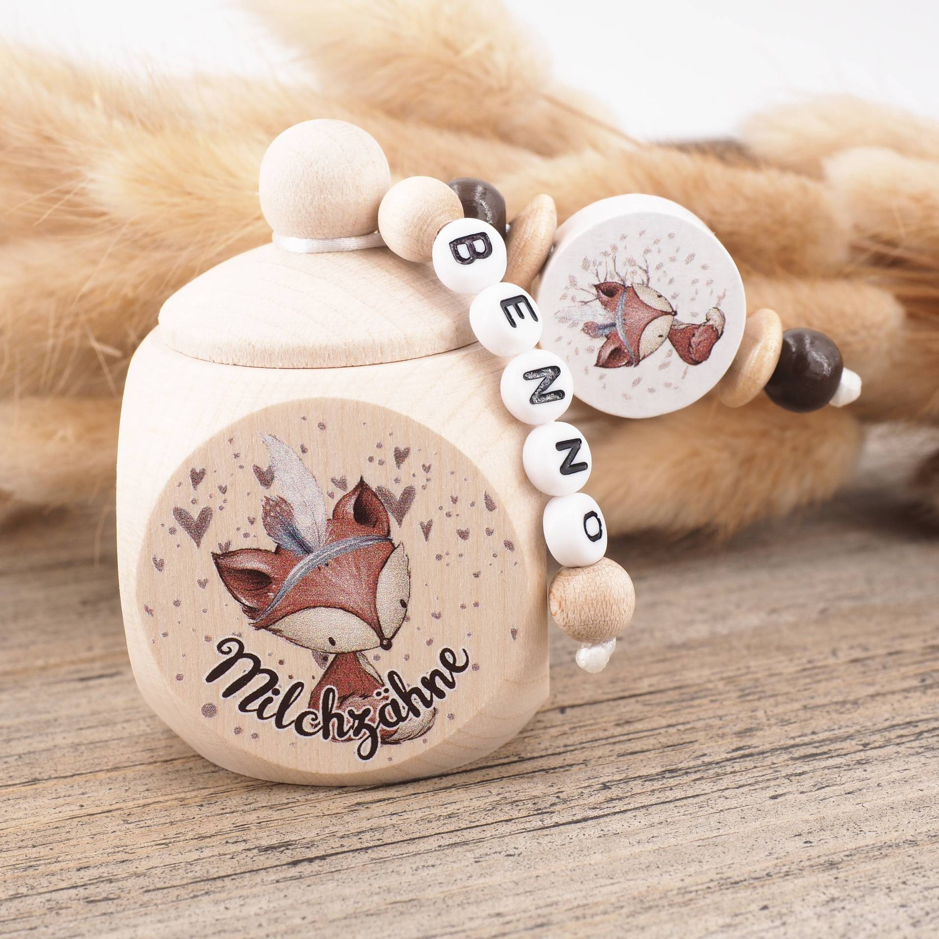Milchzahndose Mit Namen Fuchs von Etsy - MotzisBunteWelt2014