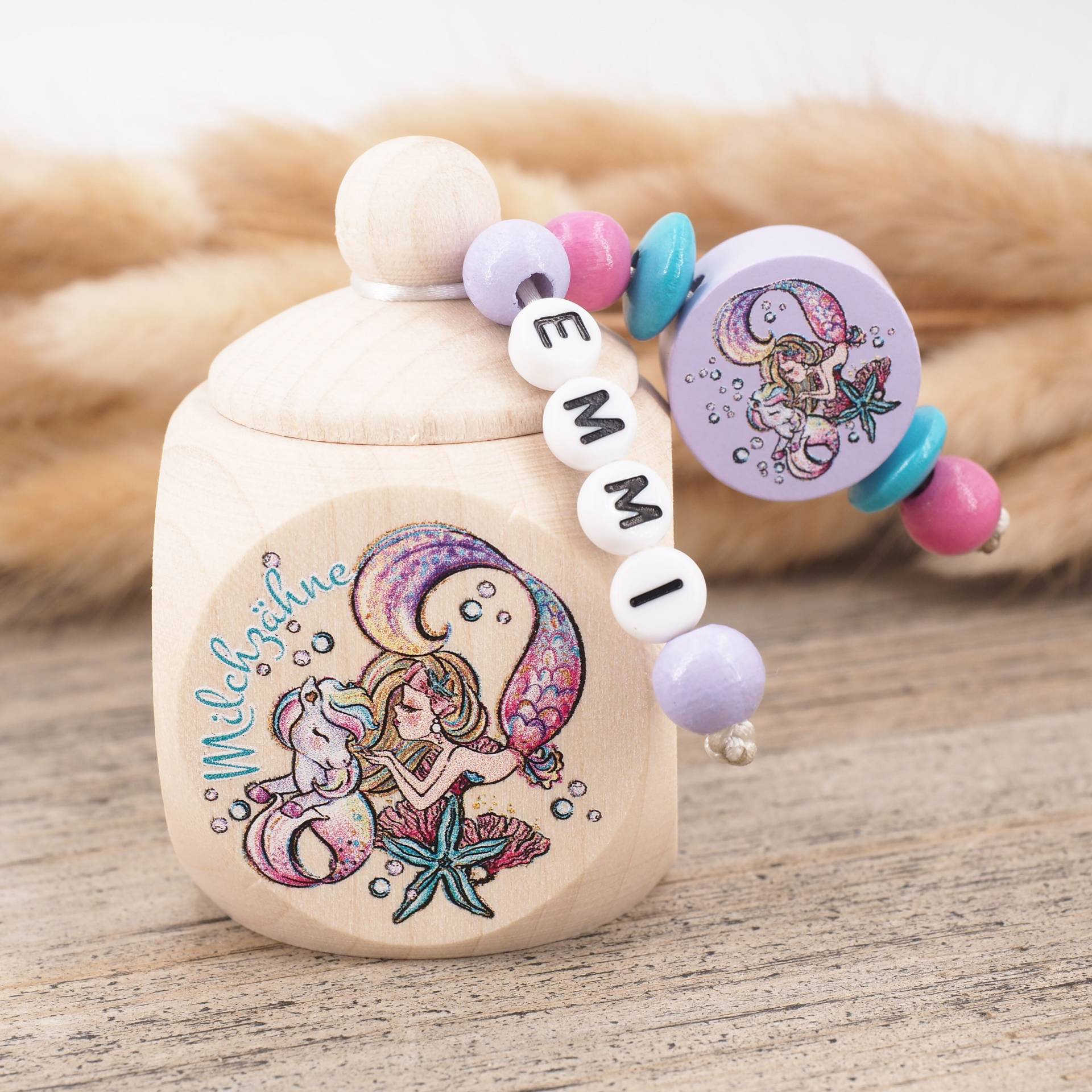 Milchzahndose Mit Namen Meerjungfrau Milchzahndose Mit Namen Meerjungfrau von Etsy - MotzisBunteWelt2014