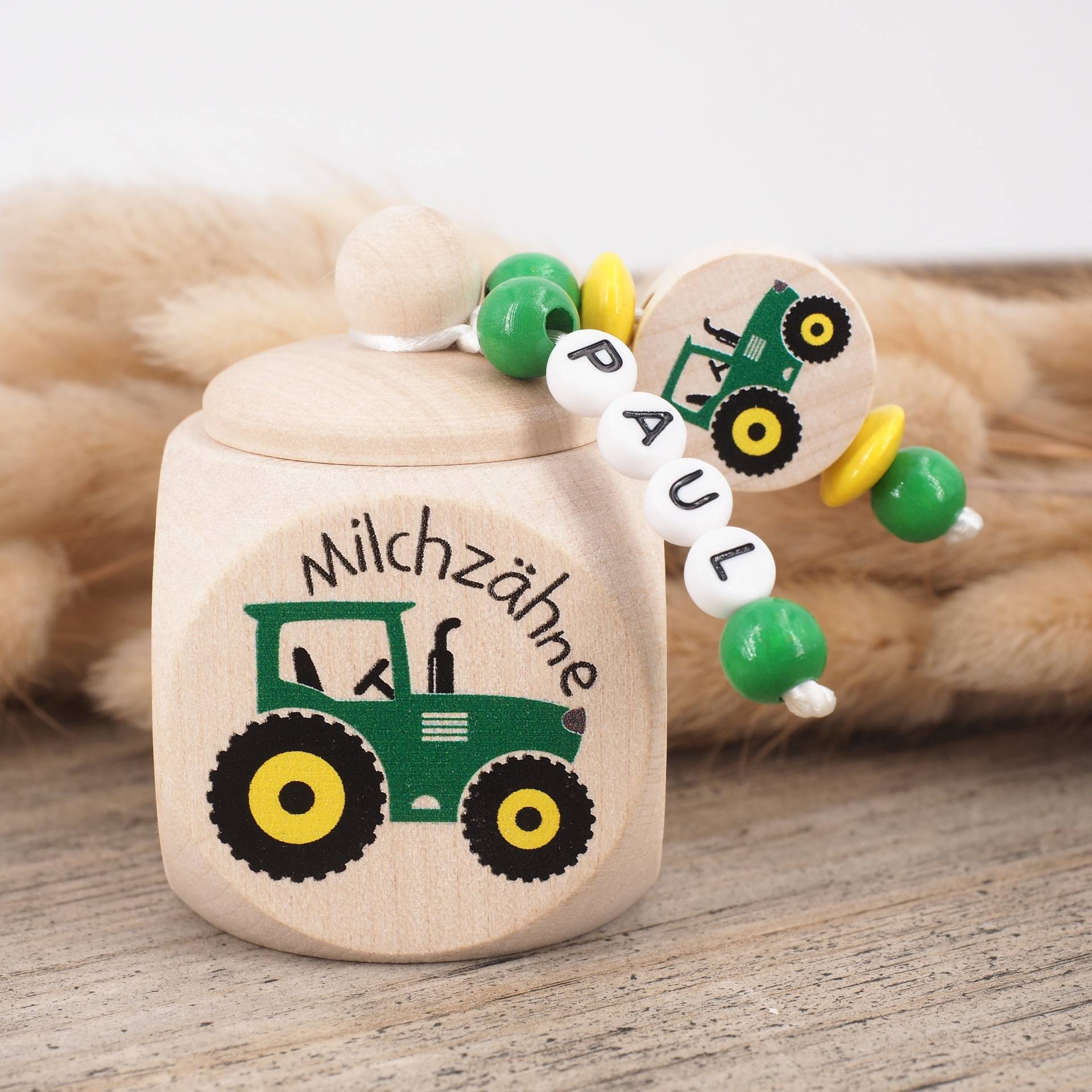 Milchzahndose Mit Namen Traktor Milchzahndose Mit Namen Traktor von Etsy - MotzisBunteWelt2014