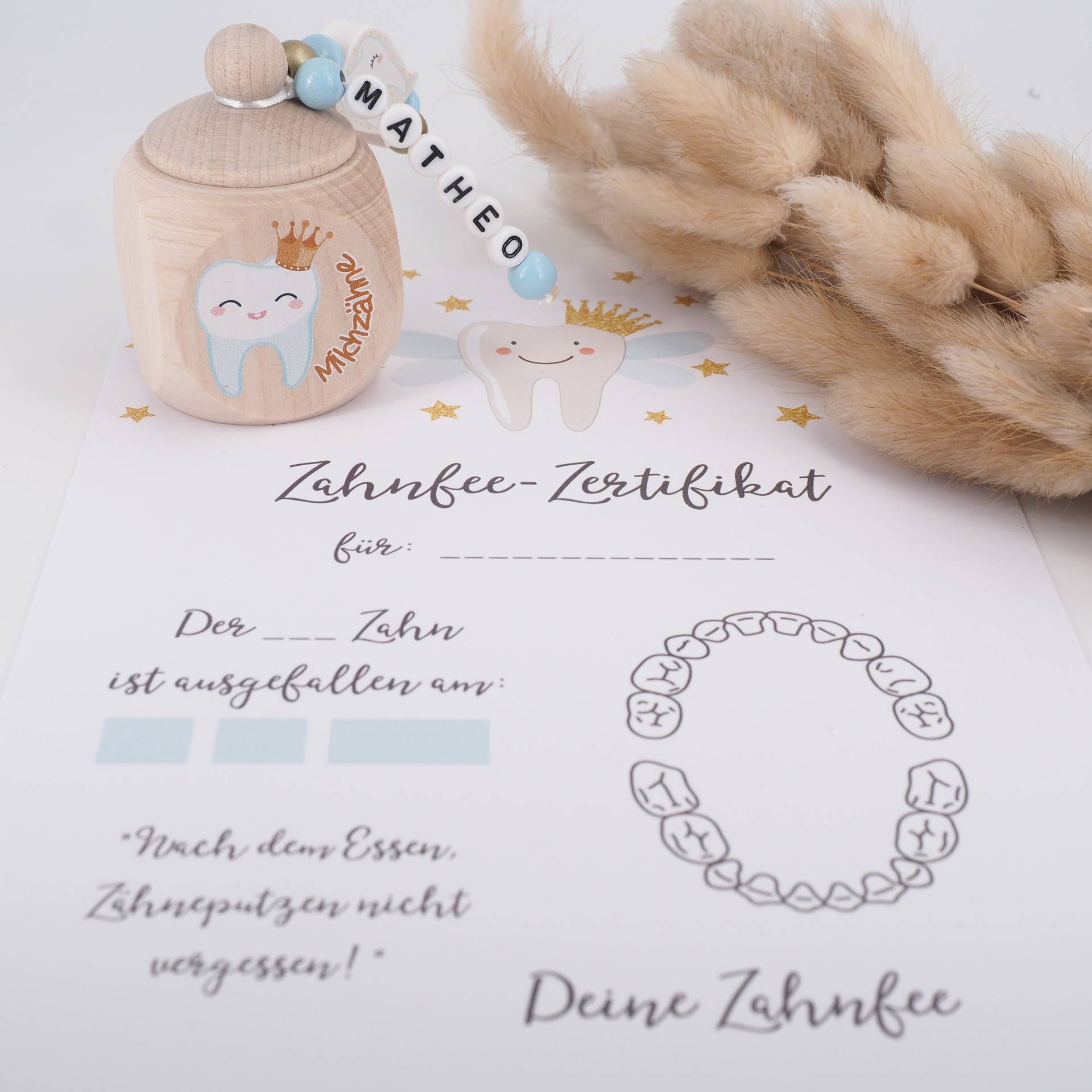 Milchzahndose Zahnkönig Mit Namen & Zahnfee Brief Zertifikat von Etsy - MotzisBunteWelt2014