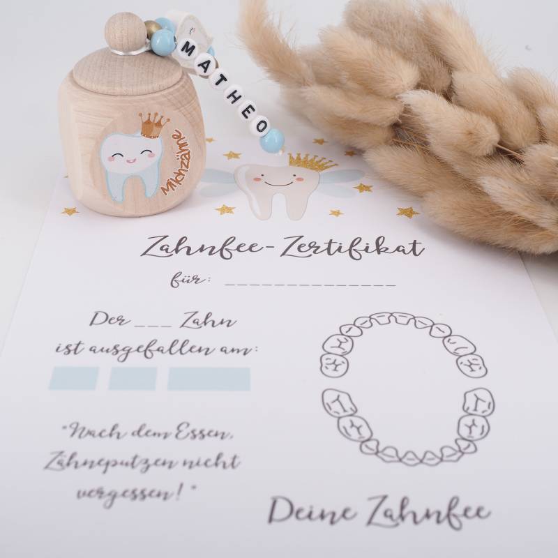Milchzahndose Zahnkönig Mit Namen & Zahnfee Brief Zertifikat von Etsy - MotzisBunteWelt2014