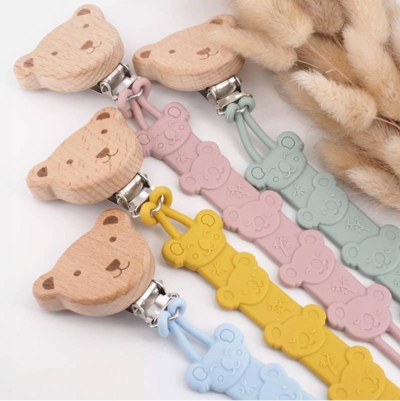 Schnullerkette Schnullerband Silikon Teddy von Etsy - MotzisBunteWelt2014