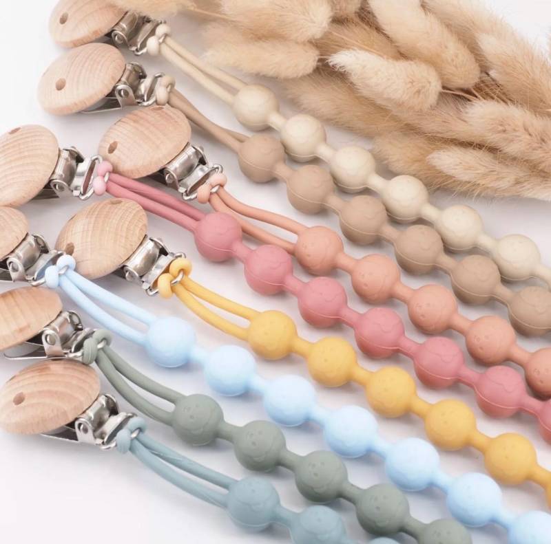 Schnullerkette Schnullerband Silikon Teddy von Etsy - MotzisBunteWelt2014