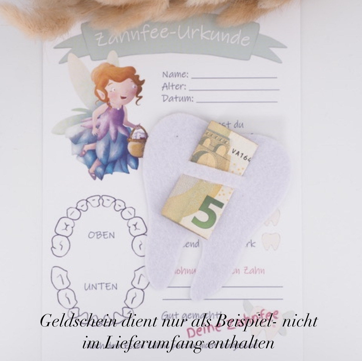 Zahnfee Brief Geldgeschenk Zahn Filz Zahnfee Brief Geldgeschenk Zahn Filz von Etsy - MotzisBunteWelt2014