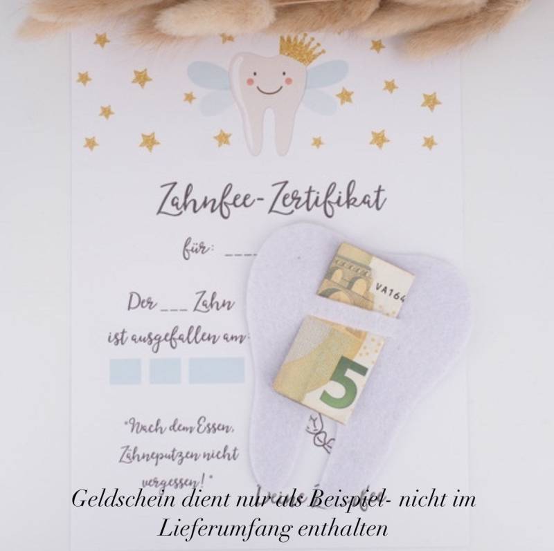 Zahnfee Brief Geldgeschenk Zahn Filz von Etsy - MotzisBunteWelt2014
