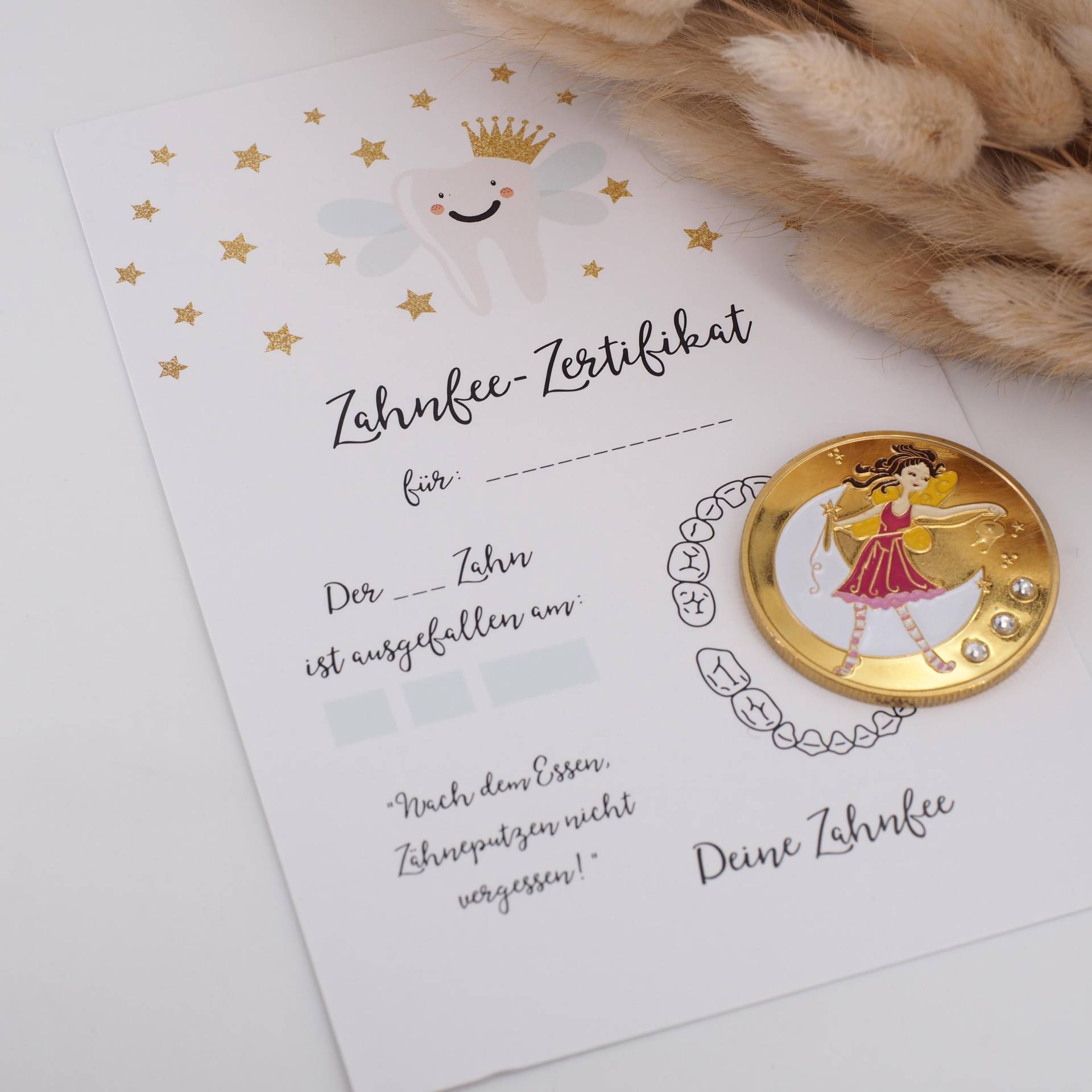 Zahnfee Brief Mit Goldmünze Wackelzahn Milchzahn von Etsy - MotzisBunteWelt2014