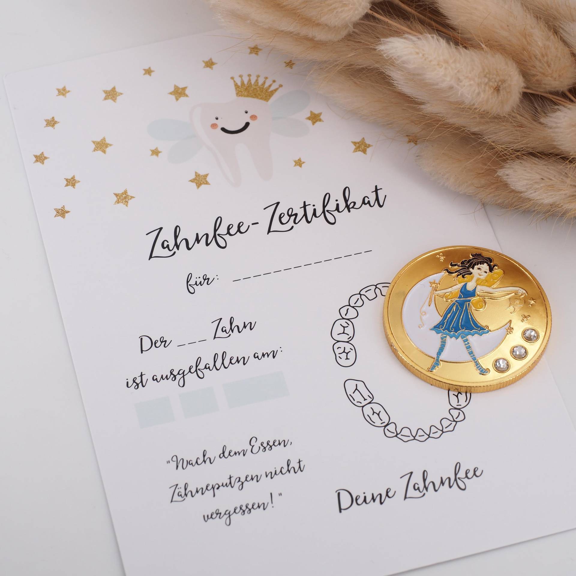 Zahnfee Brief Mit Goldmünze Wackelzahn Milchzahn von Etsy - MotzisBunteWelt2014