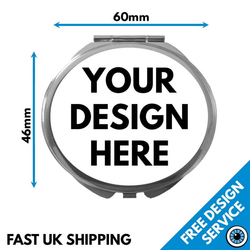 Ovaler Individuell Bedruckter Spiegel Silver Compact - Hen Party Pocket Hochzeit Eitelkeit Handtasche Design Service Gefälligkeiten Brautjungfern von Etsy - MrTsShirts