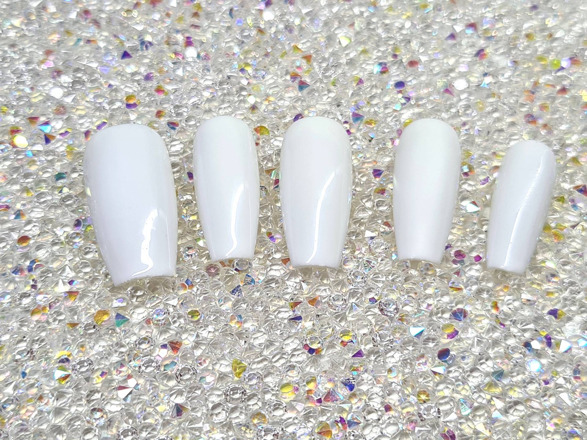 Press On Nails in Weiss Mit Glanz Oder Matt Press On Nails in Weiss Mit Glanz Oder Matt von Etsy - MrsSuNails