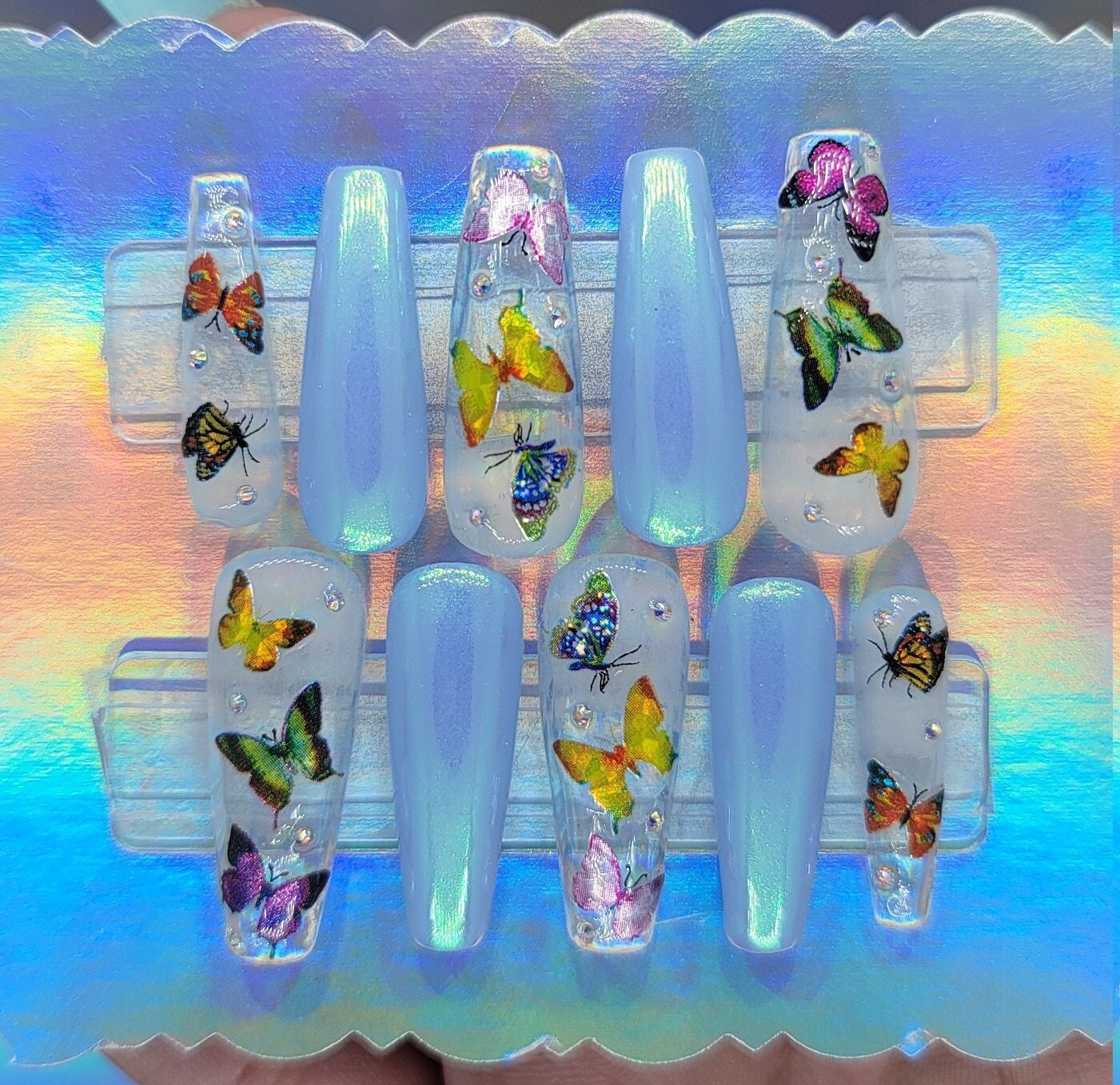 Schmetterlingsnägel Aus Glas Schmetterlingsnägel Aus Glas von Etsy - MustHaveNailz
