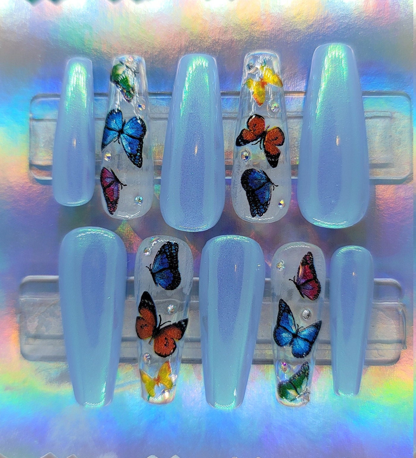 Schmetterlingsnägel Aus Glas Schmetterlingsnägel Aus Glas von Etsy - MustHaveNailz