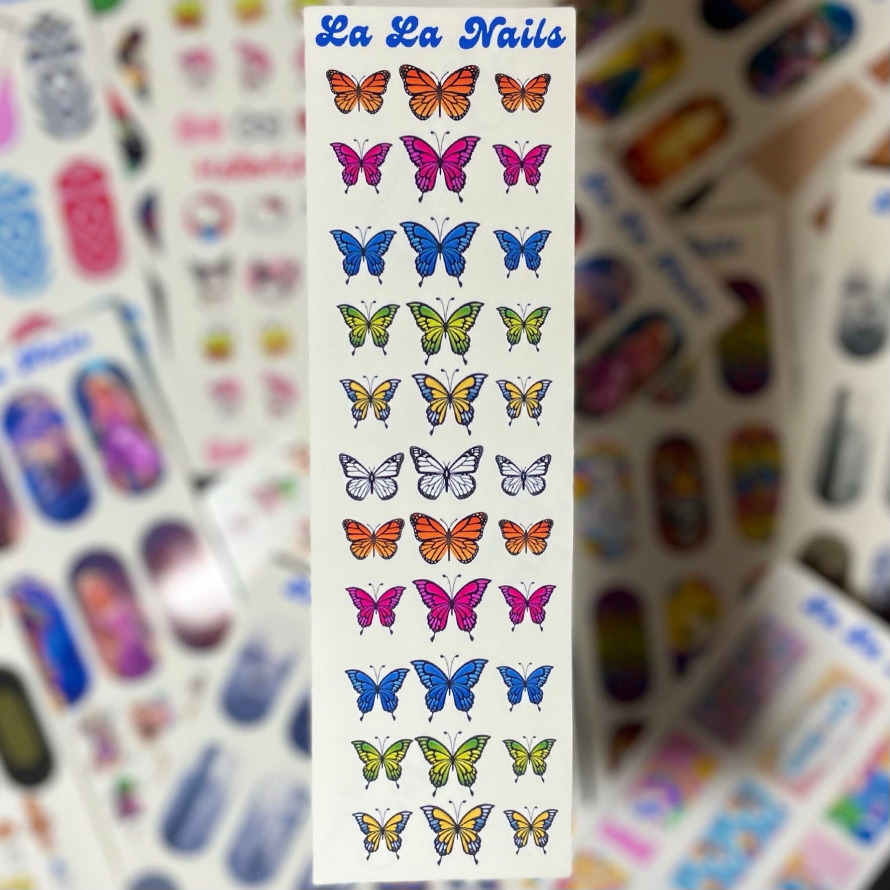 Schmetterling Nagel Aufkleber/Wasserrutschen von Etsy - MyLaLaNails