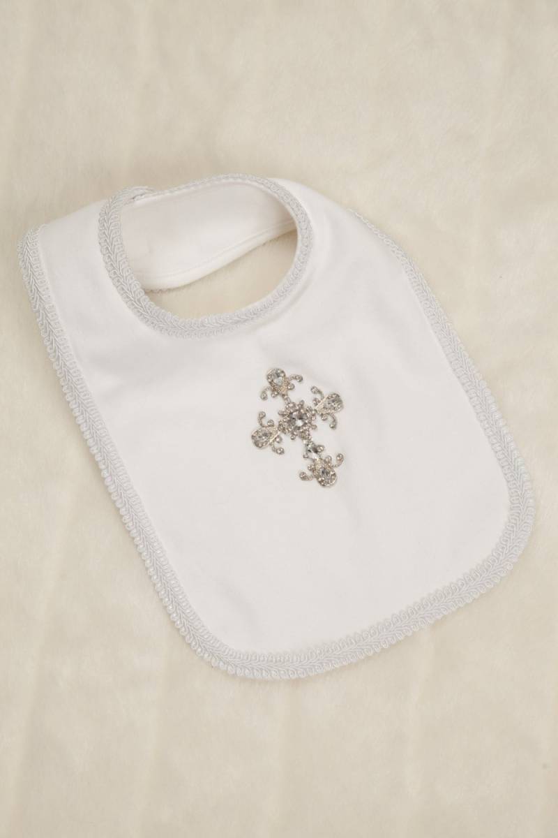Baby Junge Weiß Taufe Lätzchen Mit Strass Kreuz von Etsy - MyLolliflopsLLC