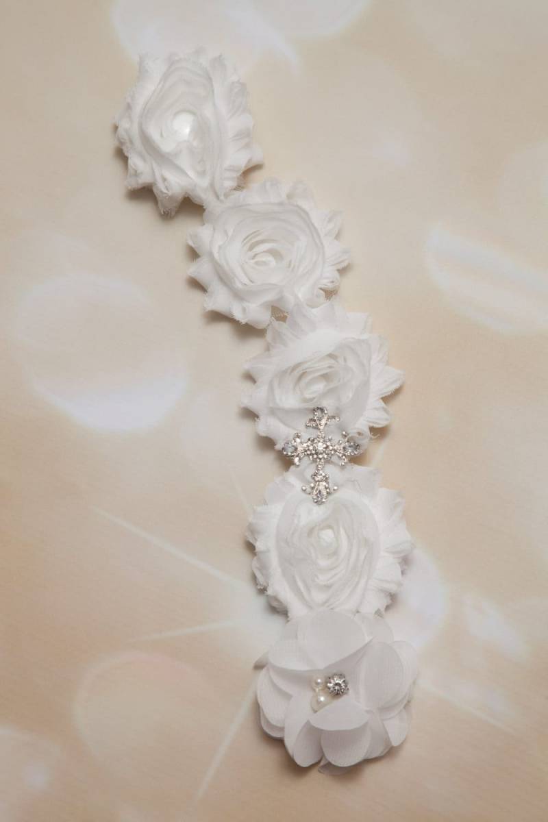 Baby Mädchen Taufe Schnullerhalter Off White Shabby Schnullerkette Mit Strass Kreuz von Etsy - MyLolliflopsLLC