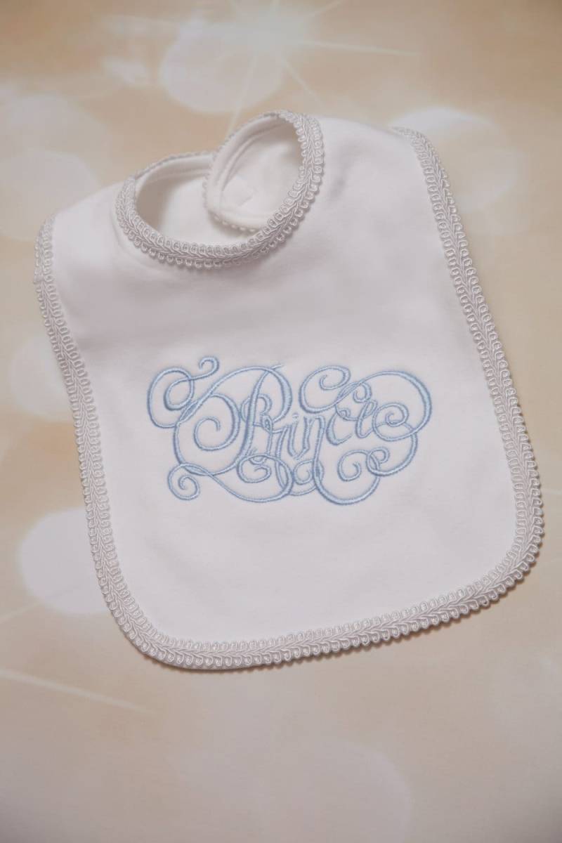 Bestickte Weiße Baby Lätzchen Prinz Kalligraphie Stickerei Jungen von Etsy - MyLolliflopsLLC