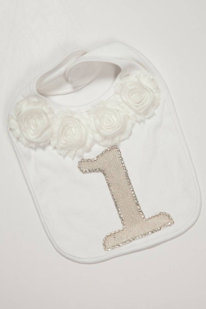 Lätzchen Für 1. Geburtstag 2. 3. Weißes Baby Mit Chiffon Und Strass Zahlen von Etsy - MyLolliflopsLLC