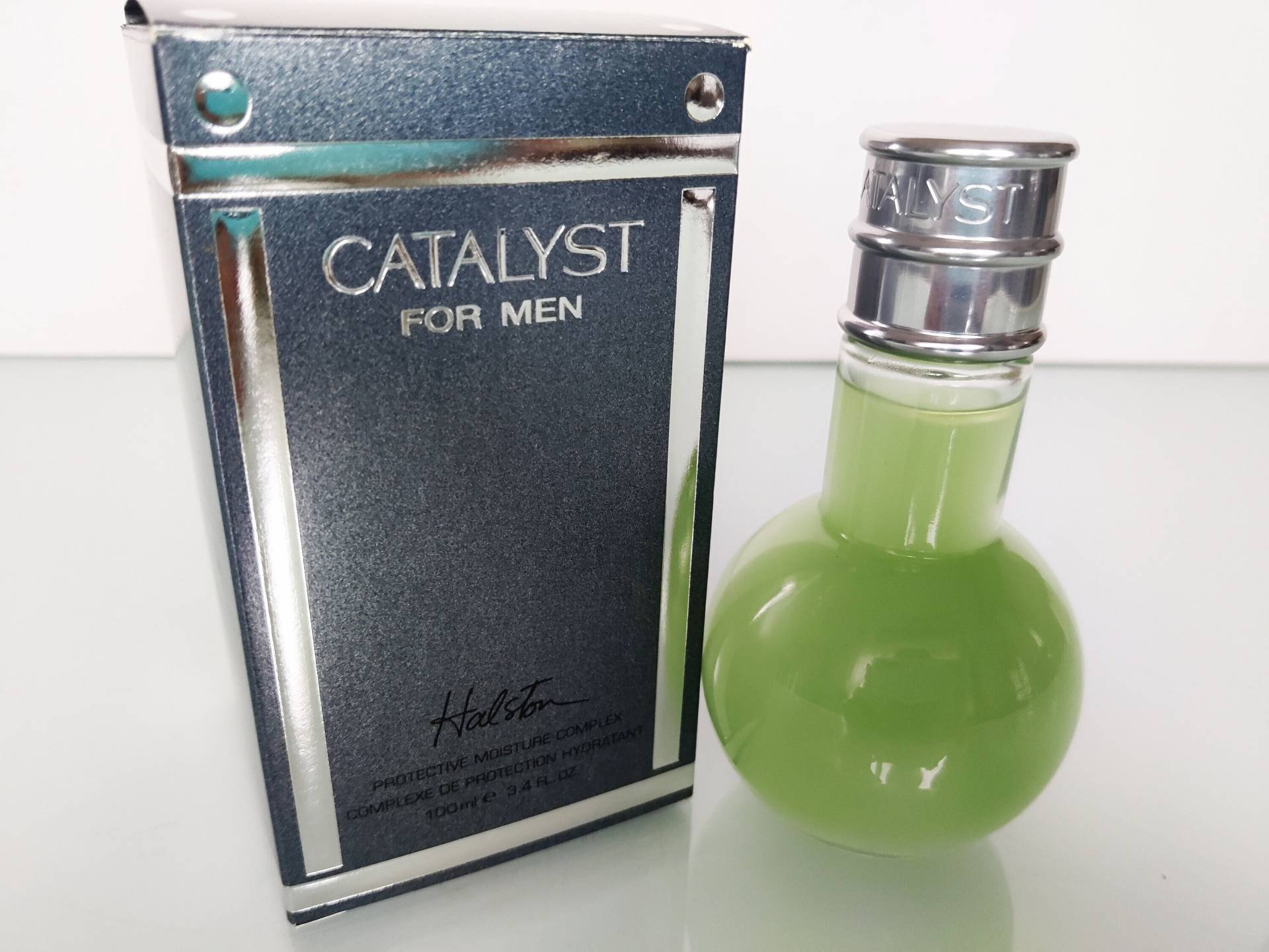 Halston "Catalyst" For Men Protective Moisture Vintage Catalyst 100 Ml/3, 4 Oz.fl. Brandneu von Etsy - MyVintageGadgets