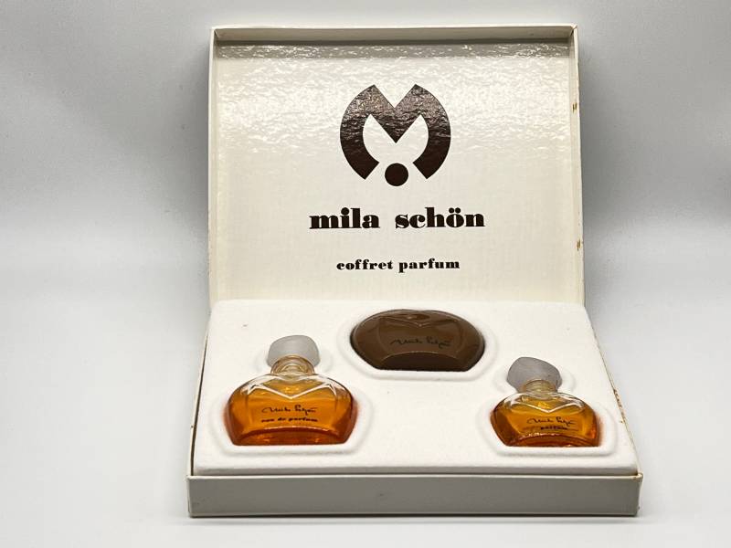 Vintage Mila Schon "Haute Couture" Geschenkset, Parfum Schatulle, 8 Ml, Eau De Toilette 16 Parfüm Seife 28 Gr, Seltene 90Er Jahre von Etsy - MyVintageGadgets