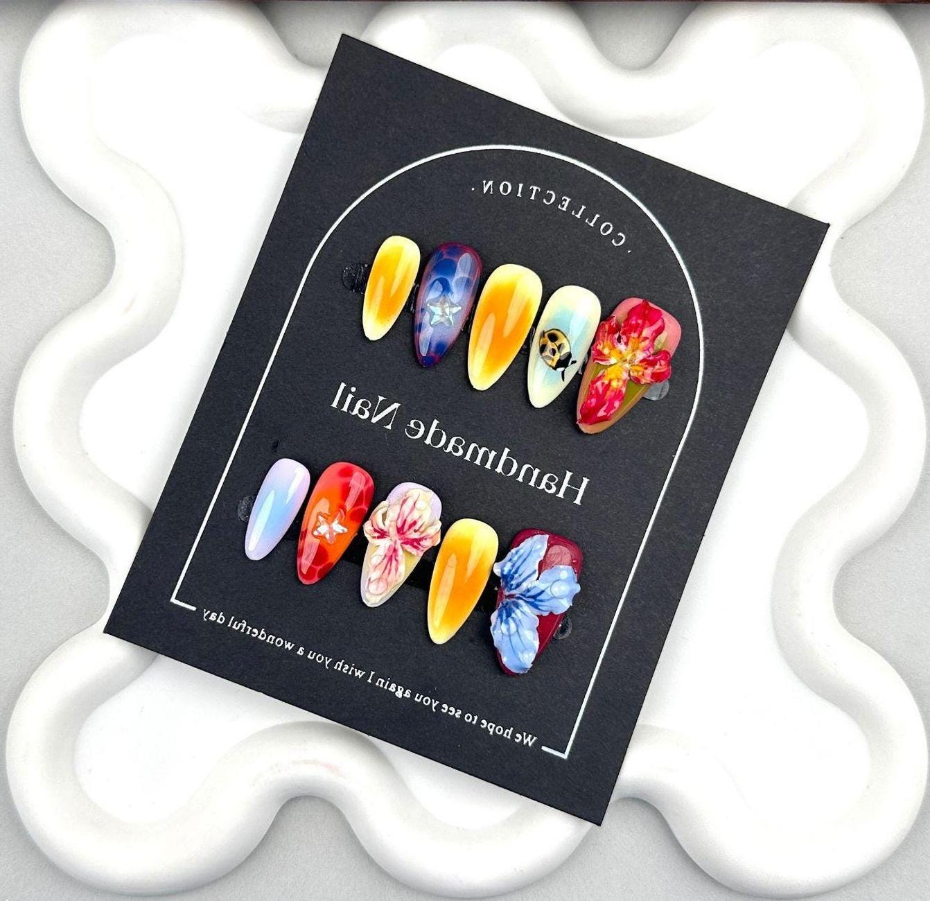 3D Flower Hand Made Press On Nails, Gel Fake Cute Fun Coquette Premium Handmade Nail Designs, Gift For Her 3D Flower Hand Made Press On Nails, Gel Fake Cute Fun Coquette Premium Handmade Nail Designs, Gift For Her von Etsy - MystCharms