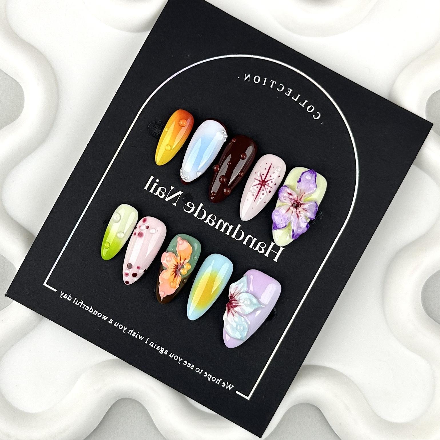 3D Flower Hand Made Press On Nails, Gel Fake Cute Fun Coquette Premium Handmade Nail Designs, Gift For Her 3D Flower Hand Made Press On Nails, Gel Fake Cute Fun Coquette Premium Handmade Nail Designs, Gift For Her von Etsy - MystCharms
