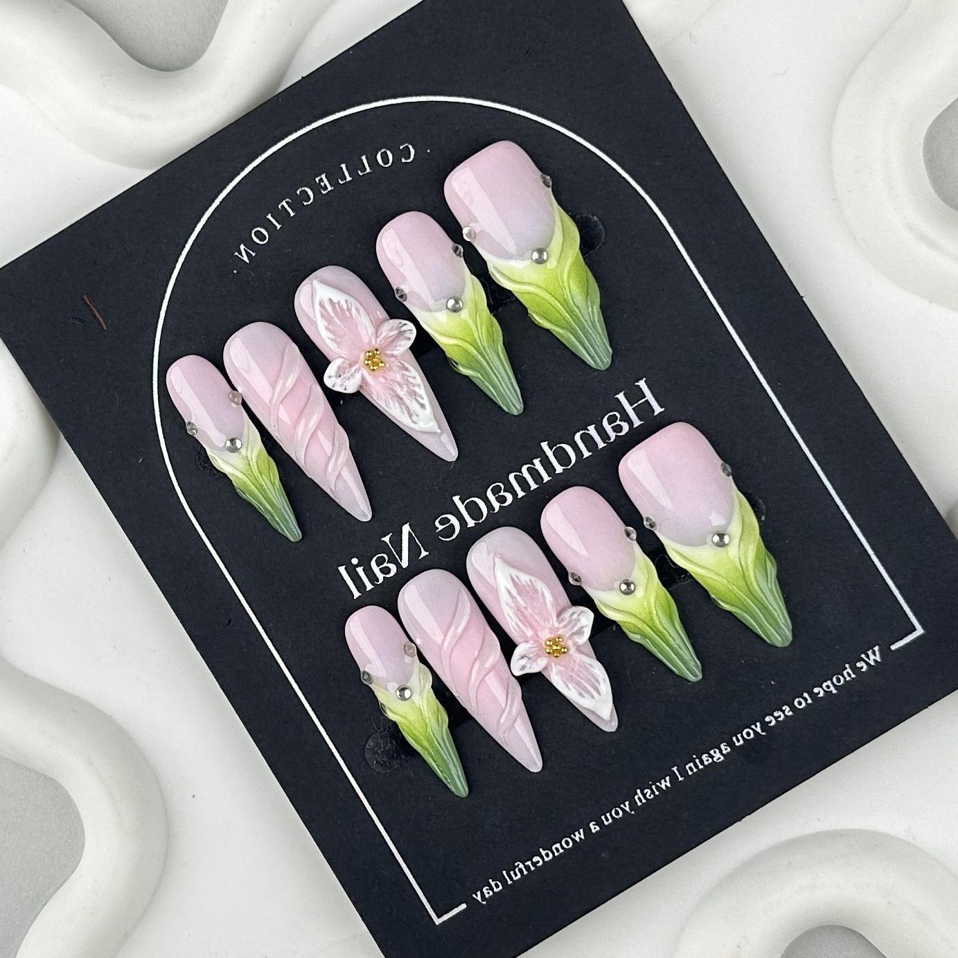 3D Flower Hand Made Press On Nails, Gel Fake Cute Fun Coquette Premium Handmade Nail Designs, Gift For Her 3D Flower Hand Made Press On Nails, Gel Fake Cute Fun Coquette Premium Handmade Nail Designs, Gift For Her von Etsy - MystCharms