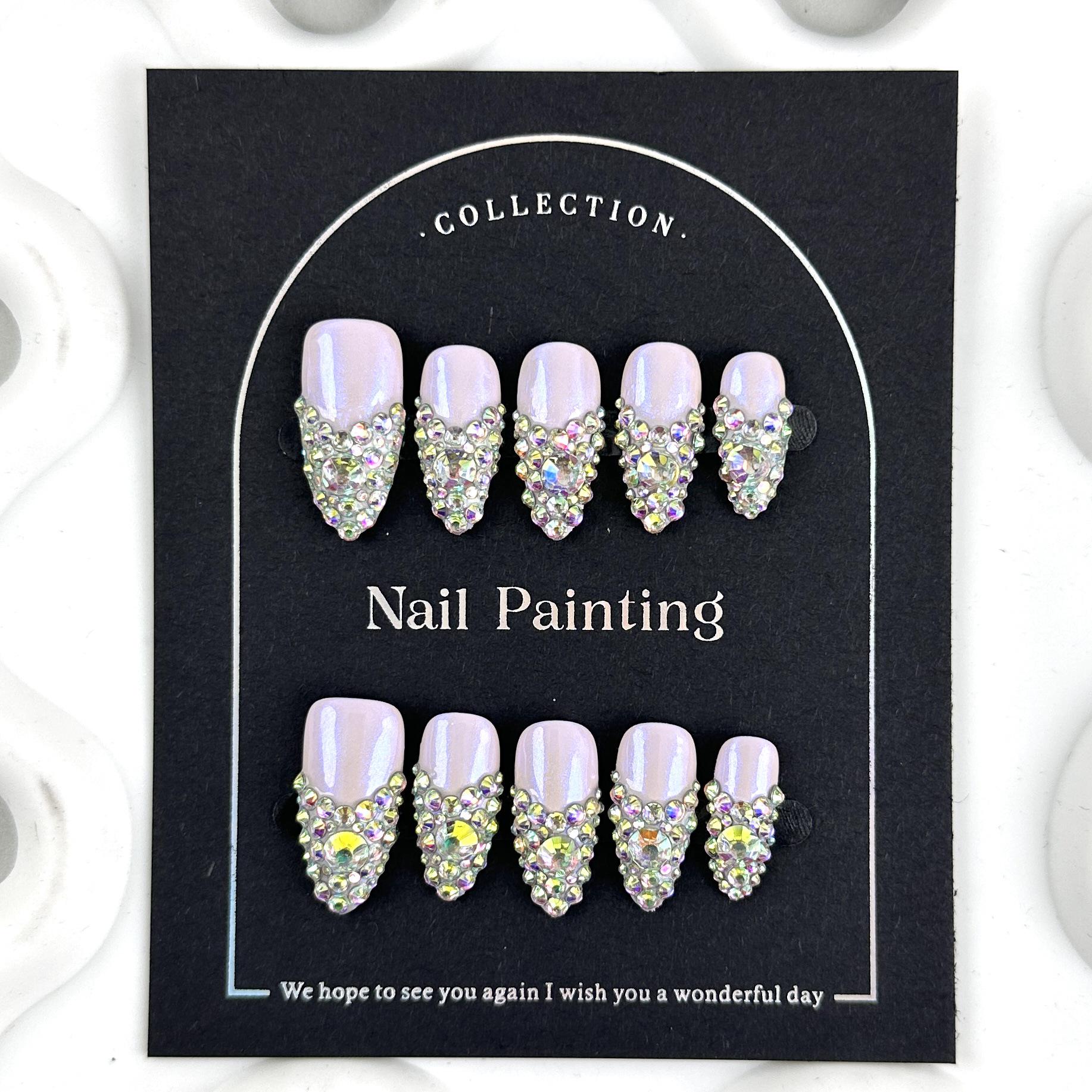 Iridescent Bling Press On Nails | Pink Aurora Chrome With Crystal Rhinestones Sparkly Handmade Glam Nail Set Iridescent Bling Press On Nails | Pink Aurora Chrome With Crystal Rhinestones Sparkly Handmade Glam Nail Set von Etsy - MystCharms