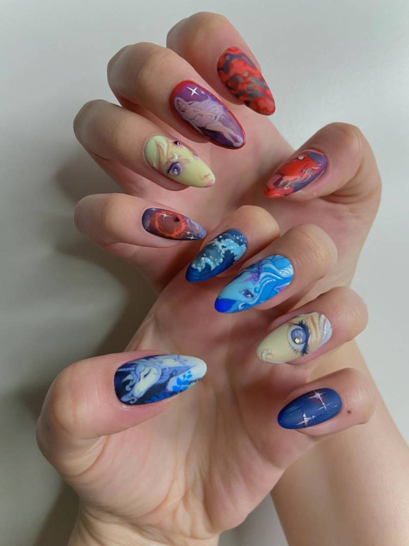 Press-On Nails Letztes Einhorn Cartoon Press-On Nails Letztes Einhorn Cartoon von Etsy - NETOY