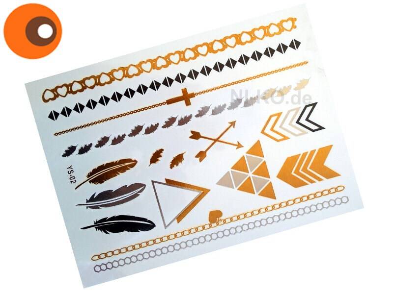 Temporary Tattoo - Armband Gold-Silber 13 von Etsy - NIKOde