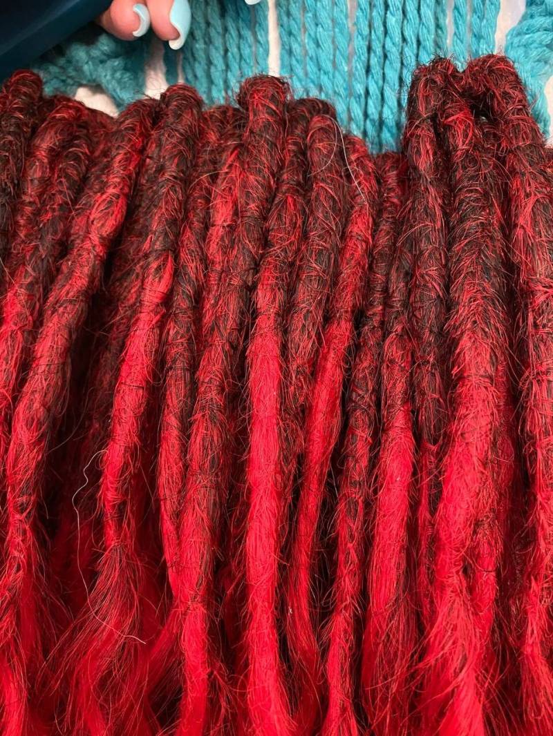 Kanekalon Rote Dreads Extensions, Komplettes Set Dreadlocks, Burgunderrote Ombre-Flecht-Locken-Haarverlängerungen, De, Rave-Haarverlängerungen von Etsy - NKBraids