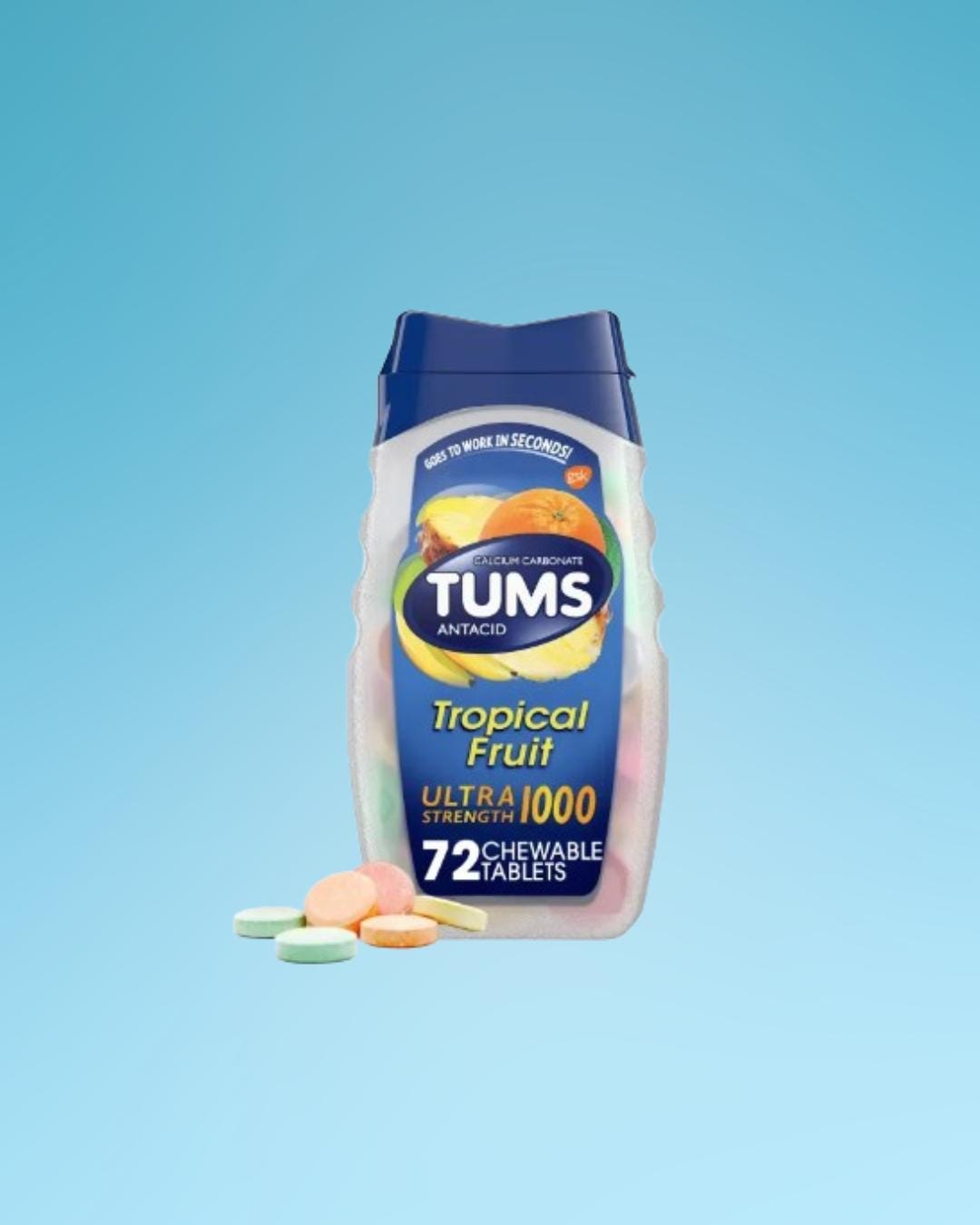 Tums Antacid Tropical Fruit - 72 Chewable Tablets Ultra Strength 1000 Mg Acid Relief & Heartburn Treatment Tums Antacid Tropical Fruit - 72 Chewable Tablets Ultra Strength 1000 Mg Acid Relief & Heartburn Treatment von Etsy - NMN1000