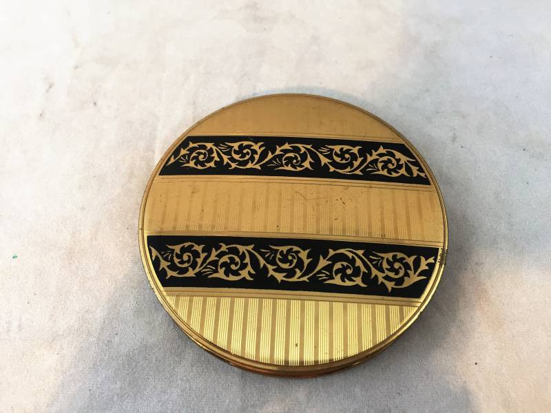 Vintage Schicht-stratton Compact Mit Spiegel-Gold-Farbe Polierter Front 04189 von Etsy - NWAttic
