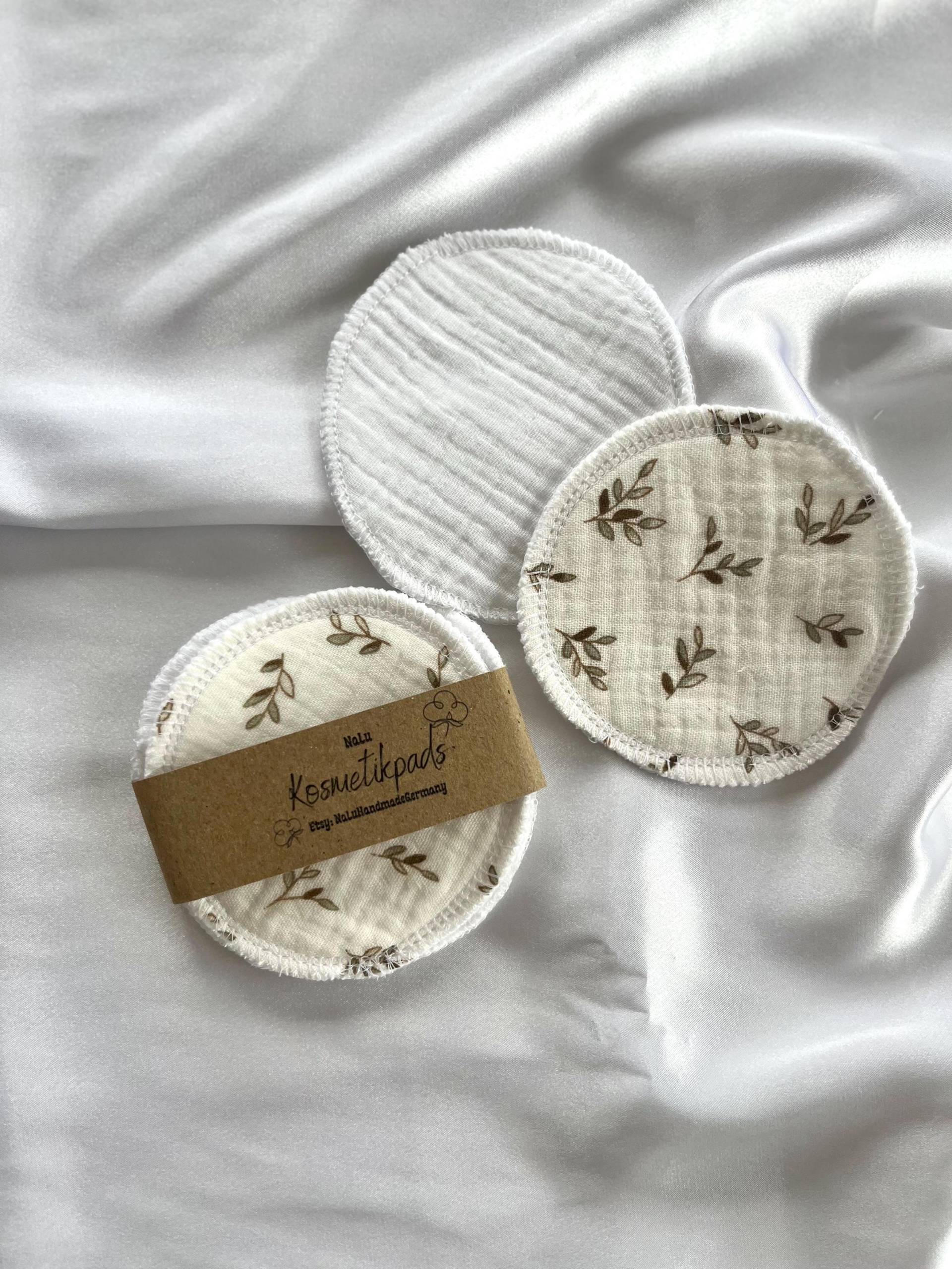 Kosmetikpads Abschminkpads Wiederverwendbar Waschbar 100% Baumwolle | 4 Stück Rund Set Nachhaltig Handgefertigt von Etsy - NaLuHandmadeGermany
