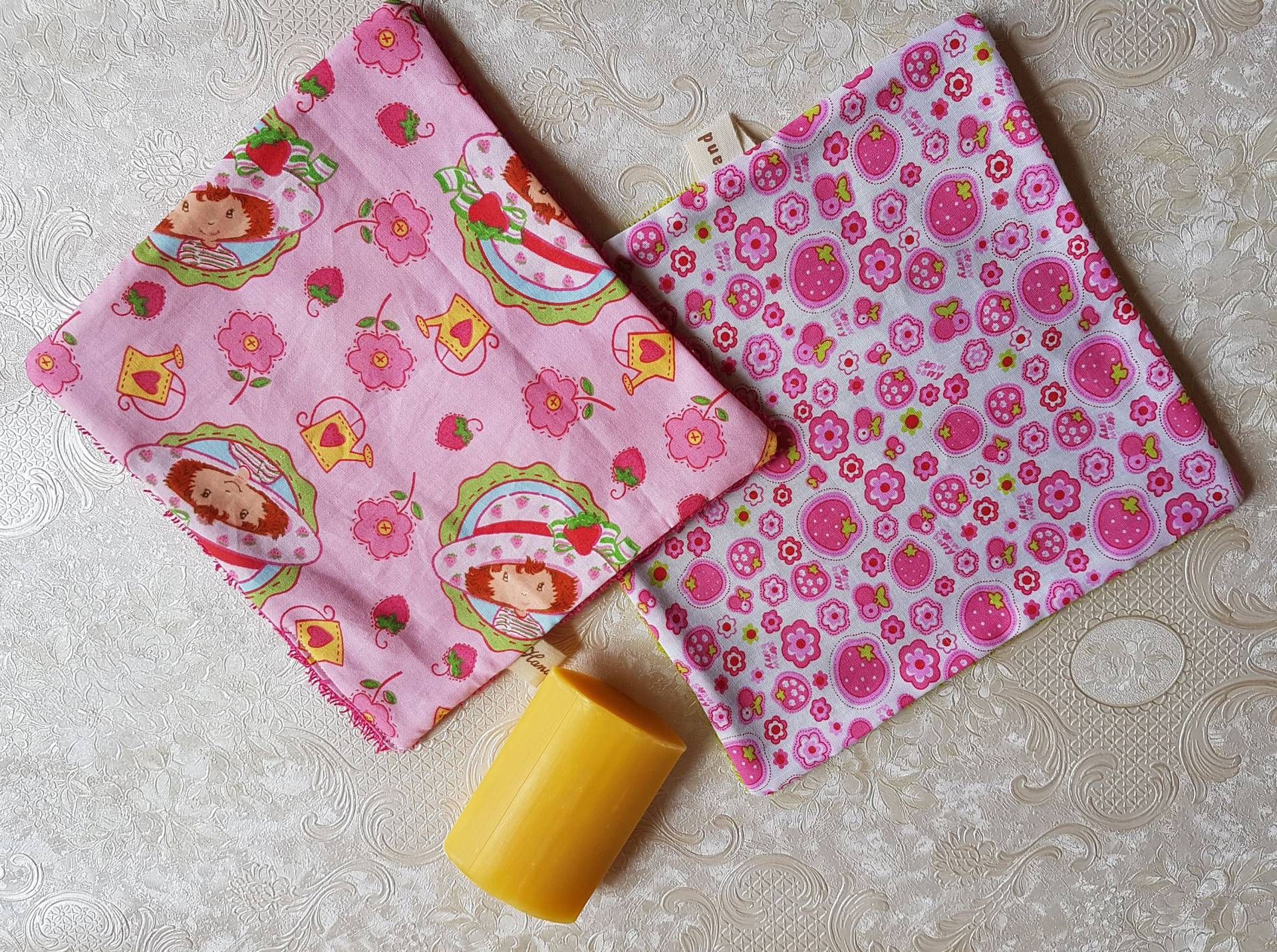 Kinder Waschlappen Set Emily Erdbeer Kinder Waschlappen Set Emily Erdbeer von Etsy - Nachtklabauter
