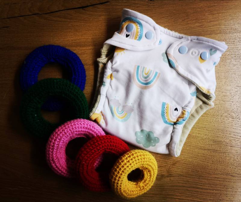 Wollüberhose, Stoffwindel, Wollwindel - Merinowolle Regenbogen von Etsy - Naehppies